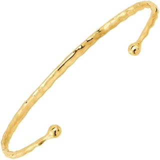 Silpada 'Tromsø It Goes' Hammered Cuff Bracelet in 18K Gold-Plated Sterling Silver, 6"
