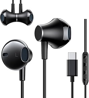 New bee USB C Kopfhörer für Samsung, mit ergonomischem In-Ear-Design und integriertem Mikrofon, ideal für Erwachsene und kompatibel mit vielen Typ-C-Geräten