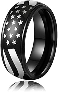 Mens Anti-Anxiety Stainless Steel Spinner Ring with Curb Chain Inlay Design - Size 7