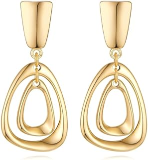 Gold/Silver Geometric Drop Dangle Earrings for Women Vintange Statement Earrings Fashion Earrings Jewelry Gift