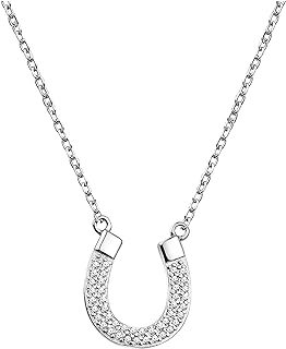 Sofia Milani - Women's Necklace 925 Silver - with Zirconia Stones - Horseshoe Horse Pendant - 50332