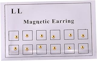 24Pcs Crystal Magnetic Stud Earrings Stainless Steel Cubic Zirconia Non Piercing Tragus Magnetic Nose Stud Fake Ear Nose Lip Ring Clip Non Piercing Jewelry for Women Men-3mm white
