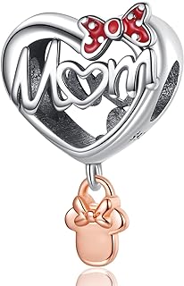 Mitsoku Disney Cubic Zirconia Silver Charm Bracelet for Women, Forever Love Dangle Pendant Design - Perfect Jewelry Gift for Christmas, Valentine's, Mother's Day