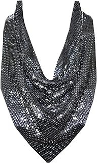 Adjustable Choker Liquid Metal Mesh Statement Necklace for Women in 3 Colors