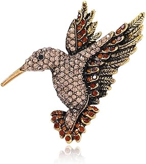 Hummingbird Brooch Pins for Women Fashion Bird Pins Elegant Rhinestone Crystal Women's Brooches Pin Unique Bird Costume Jewelry