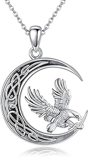 Sterling Silver Eagle Pendant Necklace with Box Chain, Ideal for Women and Eagle Lovers with No Gemstone Inclusion, Distinctive Design of Resilience and Freedom