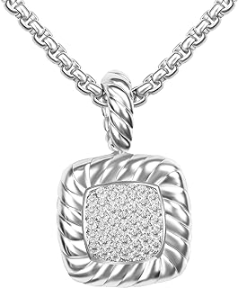 Designer Iced Out Pendant Necklace for Women Twisted Cable Wire Cubic Zirconia Necklace Trendy Jewelry Gift