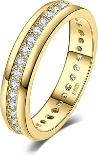 JewelryPalace Bague de Fiançailles en Argent 47 pour Femmes avec Zircone Cubique, Style Éternité, Parfaite pour Mariage ou Anniversaire, Anti-allergique et Sans Nickel