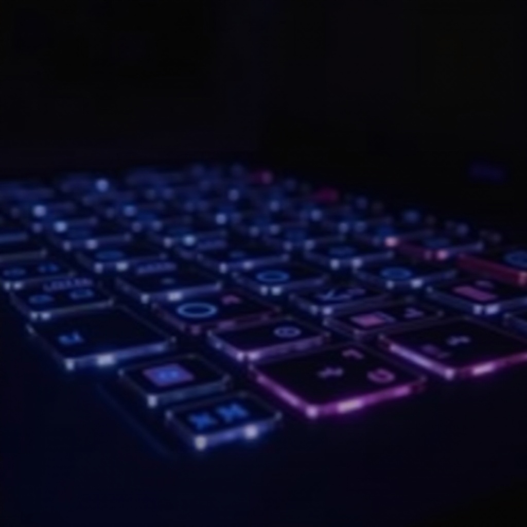 leuchtende laptop tastatur