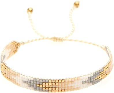 Handmade Boho Beaded Friendship Strand Wrap Bracelets for Women Girls Charm Adjustable Couples String Rope Braided Bohemia Colorful Seed Beads Bracelet Fashion Jewelry Gift