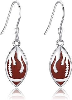 French Wire Clasp Sterling Silver Baseball-Shaped Earrings - Perfect Sports Jewelry Gift for Women and Girls