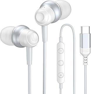 AESIGN USB-C In-Ear-Kopfhörer für Samsung Galaxy S24 Ultra, mit Mikrofon und Geräuschabschirmung, Hohe Haltbarkeit, Perfekt für Musikgenuss und klare Anrufe