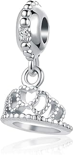 Women's Red Stiletto Crown Perfume Bottle Handbag Sexy Kiss Charm CZ Enamel Beads for European Bracelet