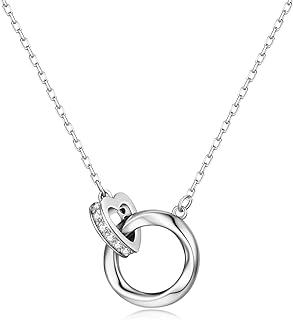 S925 Sterling Silver Necklace for Women Yellow Gold/White Gold/Rose Gold Exquisite Silver Necklace for Everyday Jewelry Circle Necklace