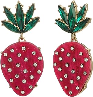 MADISON TYLER Cute Dangle Earrings for Women Trendy | Fun Imitation Pearls Pave Colorful Rhinestone Chopsticks Sushi Food Stud Earrings for Teen Girls | Gifts for Girls Teens and Women