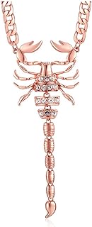 Women's Hip Hop Statement Scorpion Pendant Chain Necklace Personalized Cocktail Costume Party Chunky Necklace Jewelry