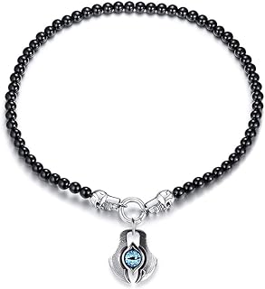 Stainless Steel Evil Eye Amulet Necklace with Ball Chain for Talisman Seekers, Turkish Design