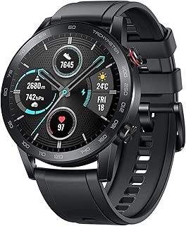 HONOR MagicWatch 2 Reloj Inteligente para Hombre, 46mm, Monitor de Actividad Física con SpO2 y Frecuencia Cardíaca, Sueño y 15 Modos de Ejercicio, Ideal para Uso Deportivo, Negro