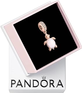 Pandora Murano Glass Pink Sea Turtle Dangle Charm Bracelet Charm Moments Bracelets - Gift for Women - Stunning Women's Jewelry - Made Rose & Cubic Zirconia