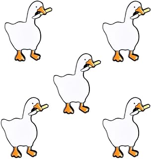 Goose with Knife Enamel Pin Cute Animal with Knife Brooch Funny Cartoon Brooch White Goose with Knife Badge Cute Duck Brooch Backpack Clothes Decoration Jewelry Accessories Gifts Children Men Women