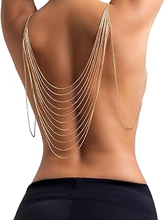 Summer Multi-Layer Alloy Back Body Chain with Tassel Design for Women, Ideal for Beach, Party or Wedding Wear
