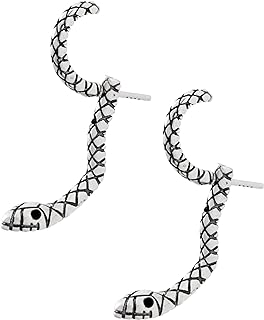 Copper Clasp Gothic Snake Stud Earrings for Women - Gothic/Punk Design, Ideal for Special Occasions