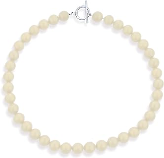Simple Classic Hand Knotted Created Semi Precious Gemstone Round Ball 10MM Bead Strand Necklace Western Jewelry For Women Toggle Clasp 16 18 20 Inch