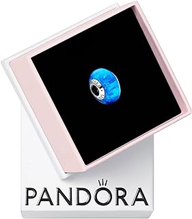 Pandora Opalescent Ocean Deep Blue Charm - Summer Jewelry - Bracelet Charm Moments Bracelets - Stunning Gift for Her - Sterling Silver with Blue Opal - With Gift Box