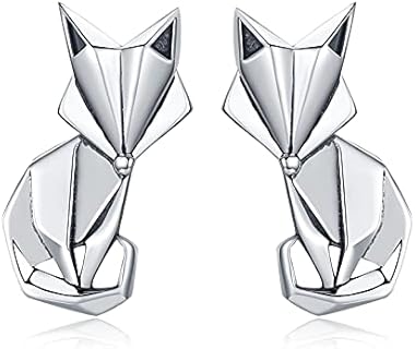 Exquisite Fox Engagement Ring featuring Cubic Zirconia Studs in White Gold Plated Base Metal for Women, With Round Design and Push Back