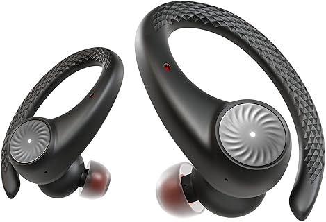 Tribit Bluetooth Sportkopfhörer für Aktive mit 65 Stunden Spielzeit und IPX8 Wasserdichtigkeit, Ergonomischer Ohrhaken und Bluetooth 5.2 für ultimativen Tragekomfort beim Training