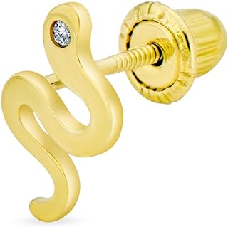 14K Yellow Gold Owl Stud Earrings with AAA CZ & Simulated Pink Topaz, Screw Back Design for Women, Nature-Inspired Jewelry, Perfect Gift for Birthdays, Anniversaries & Special Occasions