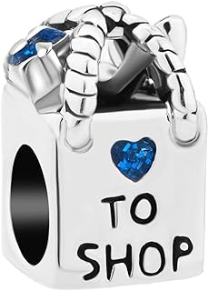 Women's Royal Caribbean Charm Bracelet by SexyMandala, Copper Chain with Heart-Shaped Birthstone Charms