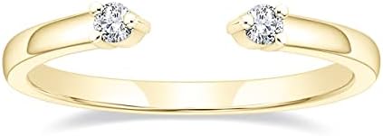 Mameloly Wedding Bands for Women Open Stackable CZ Cubic Zirconia Engagement Rings for Her Size 4-12