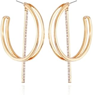 GUESS Goldtone Open C-Hoop Earrings