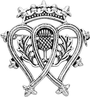 CENWA Thistle Brooch Scotland Brooch Crown Ireland Irish Royalty Badge Brooch Gift