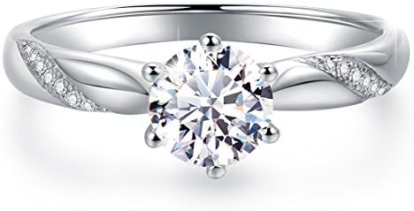 Stunning Flame 0.75ct-3.00ct Solitaire Engagement Ring White Gold Plated Sterling Silver Cubic Zirconia Wedding for Women | Excellent Cut, D Color, FL Clarity & Exquisite Polish