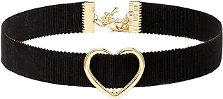 Elegance 11 designs Gold Chunky Heart Pendant Choker Necklaces For Woman Goth Y2k Necklaces Pink/black Velvet Collar Choker Bow Necklace For Teen Girls Trendy Jewelry Accessories