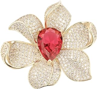 Rhinestone Brooches and Pins for Women, Flower Gold Fashion Brooches, Christmas Gifts for Girls