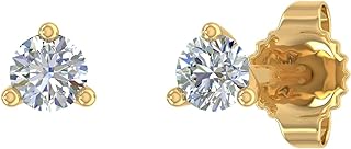 1/10 Carat 3-Prong Diamond Stud Earrings in 14K Gold Mothers Day Special