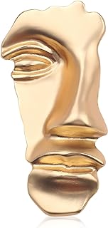 Sleek GUOXIAOMEI Stainless Steel Face Mask Brooch for Men and Women, Chic Vintage Design, Ideal for Collar, Bag, Hat Accessories and Party Gifts