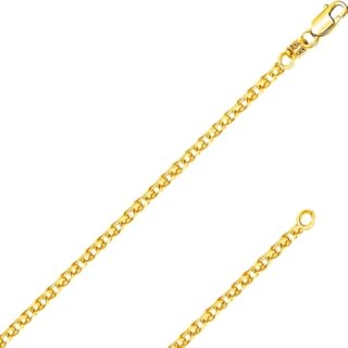 Unisex Solid 10K Yellow Gold Wheat Chain Necklace with Lobster Clasp - Crafted in Italy