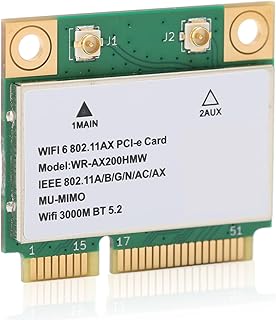 Carte WiFi 6 Dual Band Yunseity AX200HMW avec Bluetooth 5.2, pour Connexion Simultanée, Performante et Durable, Compatible Ordinateur Portable, Idéal pour Utilisateurs Exigeants