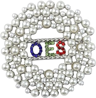 CENWA Sorority Gifts OES Jewelry OES Pearl Beads Brooch Pin OES Sorority Jewelry
