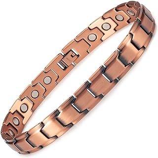 Wollet Magnetic Copper Anklets for Women/Men 99.9% Solid Copper Bracelets with Magnets Copper Anklet