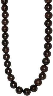 Lobster Clasp Black Wood Bead Necklace for Men and Women, Stylish Rope Chain Design, Indian, from IFIX Stainless Steel Collection