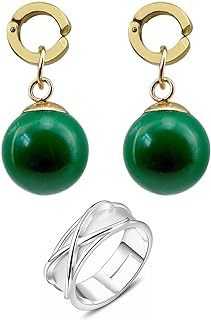 Goku Earring and Ring,One Pair of Anime Black Goku Cosplay Accessories Earrings Clip and Ring