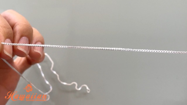 1.3mm Sterling Silver Box Chain – Simple Silver Box Chain Necklace 16-36-inch – Exquisite Silver Box Chain Necklace for Men or Women – No Nickel Sterling Silver