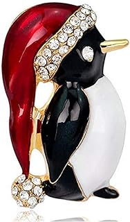 Alluring Penguin-Shaped Crystal Rhinestone Brooch with Pin Clasp for Women and Girls in Elegant Alloy Design