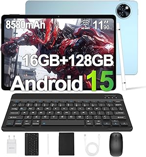 DOOGEE U11 Android 15 Tablet mit Tastatur und Stift, 11 Zoll HD IPS Display, 16 GB RAM, 128 GB ROM, 2 TB Erweiterung, für anspruchsvolle Nutzer und vielseitige Anwendung