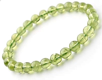Natural Peridot Crystal Abacus Beads Jewelry Faceted Gem Bracelet 7mm
